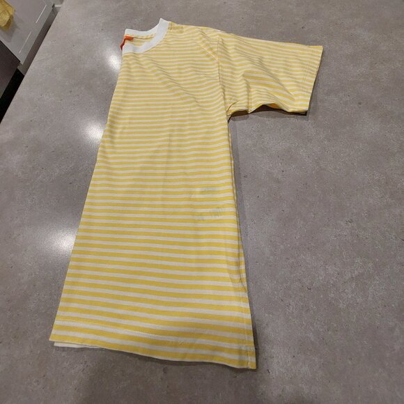 JOE FRESH Women's 100% Cotton Yellow/White Stripes Short Sleeves T-Shirt - S/P - Picture 5 of 9